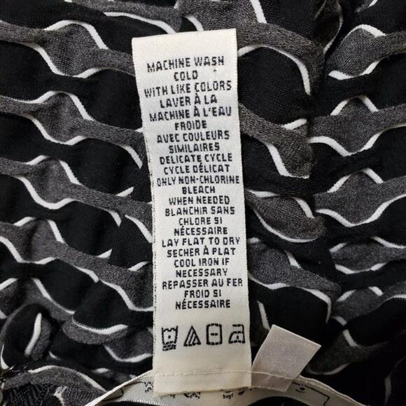 Max Studio Women’s Geometric Fit & Flare Dress Scoop Neck, Black/Grey Gray - Picture 6 of 10